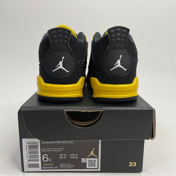 Nike Air Jordan 4 Retro TD “Thunder/Tour Yellow” 2023 - Picture 4 of 4